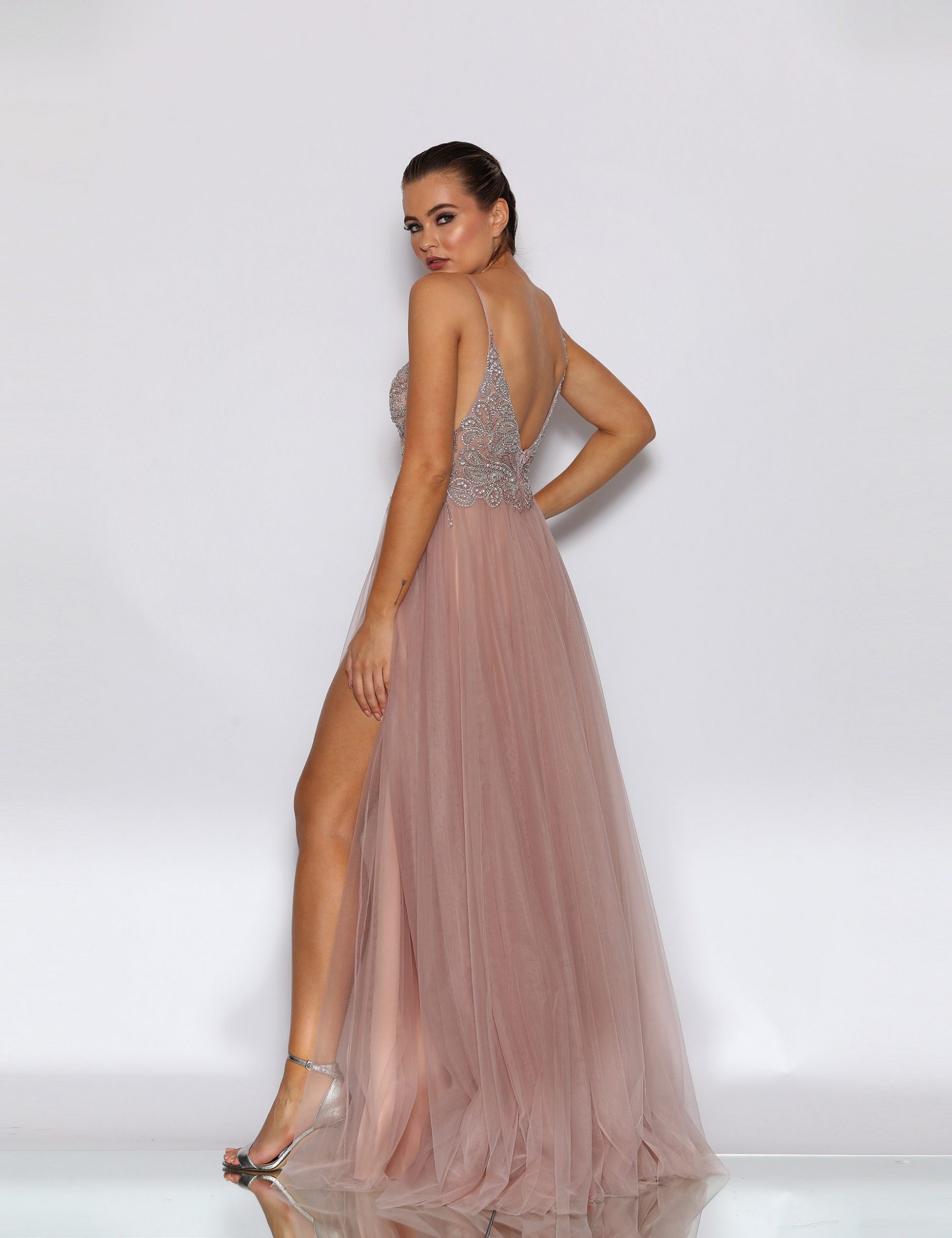 Jadore JX2099, Tulle ball gown, dusty Pink Size 6