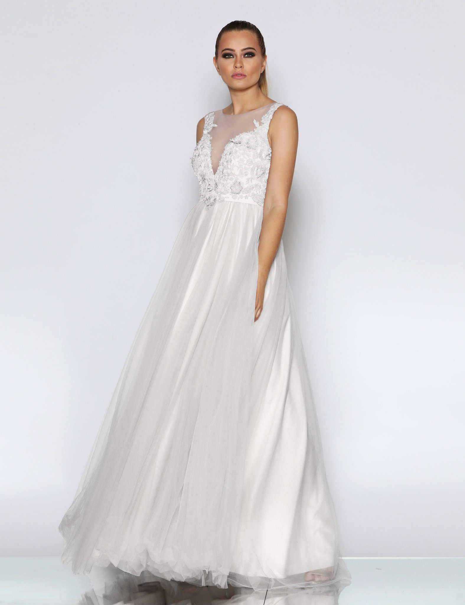 Jadore JX1017, Tulle and lace bridal/deb gown